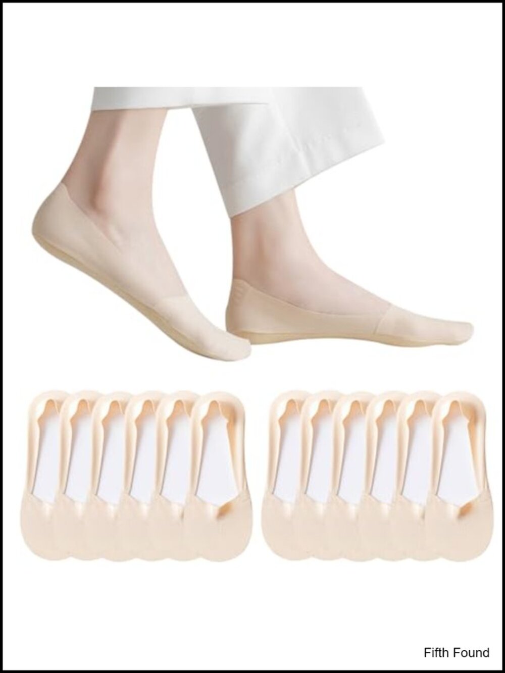Women's Thin No Show Socks Invisible Hidden Low Cut Liner 6 Pairs